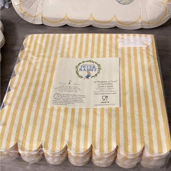 NIP! MERI MERI PETER RABBIT EASTER PAPER PLATES AND NAPKINS - Picture 6 of 9